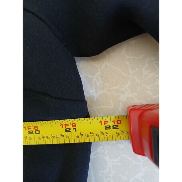 Talbots Womens Blouse Side‎ Tie Black Large Round Neck Long Sleeve Minimalist - Picture 12 of 16